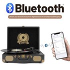Vinyl Record Player Bluetooth Turntable 3-speed Portable Vintage Suitcase