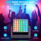 250w Led Wash Moving Head Stage Light Rgbw Dmx512 Beam Lighting Dj Disco Bar 