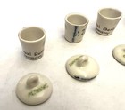 6  Antique vintage Micro Gooch Filtering Crucibles W covers Royal Berlin