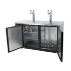 Peakcold 60  2 Door 4 Tap Beer Dispenser - Kegerator - Double Tap Keg Cooler