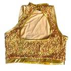 Double Platinum Performancewear Gold Sequin Bra Top  Dance Competition  Small