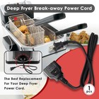 028372 Deep Fryer Breakaway Power Cord For Waring Df175 Df250 Df280 Tf200 Cor   