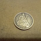 1883 Seated Dime  Love Token   Br Or Rb   Very Ornate   Needs Research  