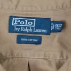 Polo Ralph Lauren Shirt Jacket Men Size 4xlt Tall Tan Elbow Patch Button Up L s