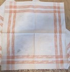 6 Beautiful Vintage Linen Napkins Rug Floral Pattern Roses Trim 0 36m X 0 33m