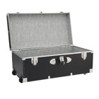 30  Trunk W wheels   Lock Storage Chest Clothing Organizer Box For Dorm Bedroom
