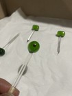 Vintage Glass Olive Cocktail Picks  set Of 4 