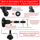 Ownmy 50mm X 18mm Set Of 4 Luggage Suitcase Replacement Wheels With Bearing