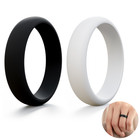 Silicone Wedding Engagement Ring Men Women Flexible Rubber Band Gym Sports
