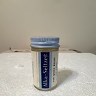 Vintage Alka-seltzer Glass Bottle Original Metal Cap Pharmacy Advertising