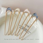 Metal Hair Sticks For Women Girls Shell Clip Pins U Shape Hairpins