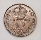   1908 Great Britain Edward Vi Maundy Threepence 3 Pence - Choice Uncirculated