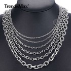 Usa Stock 2 3 4mm 18-28  Stainless Steel Mens Silver Rolo Cable Chain Necklace