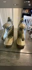 Vintage Solid Brass Eagle Head Bookends Pair Heavy Mid Century Federal Style