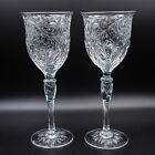 Stevens   Williams Rock Crystal Wine Glass - Pair - 7 5 8  Antique Free Usa Ship