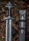 Hand Forged Damascus Steel Viking Sword Sharp Medieval Sword With Sheath