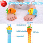 Easter Baby Wrist Rattle Socks And Foot Finder Set  Infant Girl Boy Toys For Bab