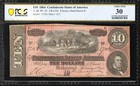 T-68 1864  10 Confederate Currency Pcgs 30 Civil War Ten Dollar Bill 57106