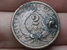 1864 Two 2 Cent Piece- Large Motto  Good vg Details