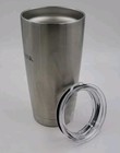 Yeti Tumbler Silver Stainless Steel Hot Cold Travel Cup Lid Iberiabank 16 Oz 