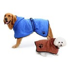 Super Absorbent Dog Bath Towel Quick Dry Microfiber Pet Bathrobe Drying Coat Sof