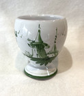 Vintage Hand-painted Italian Majolica Albisola Marina Pottery Egg Cup-sgnd Ce-as