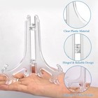 25 Pack Acrylic Easel Stand 3 Inch Clear Plastic Easels Plate Holders Mini Ea   