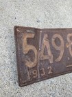 Vtg 1932 Massachusetts License Plate W 22mm Bullet Hole In It Mass 549 820 Mob