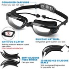 2pcs Professional Swimming Goggles Anti-fog Uv Protection Anti Uv Swim Glasses
