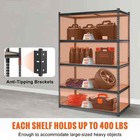 Heavy Duty Steel Garage Shelving Unit Adjustable Storage Rack For Basement