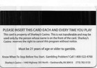 Sharkey s Casino - Gardernerville  Nv - Slot Card