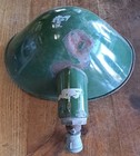 Vintage Industrial Light lamp Green Enameled Steel 12 w See Photos 