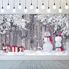 Christmas Backdrop For Photography  Fabric Wood Winter Snowman Merry Party Ne   