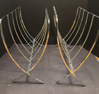 Vintage Mcm Chrome Folding Magazine Rack s  Holder Bar rod Brutalist 2 Available