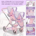 Baby Doll Double Stroller  Twin Pink Pram Buggy Pretend Play For Girls