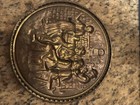 Vintage Embossed Brass Decorative Wall Plaque