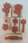 8 Pc 2005 Stampin  Up Assorted Wooden Rubber Scrapbook Card Making Stamps