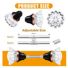 Mortise Lock Glass Door Knobs Replacement Set Vintage Style Crystal Bronze