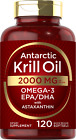 Antarctic Krill Oil 2000 Mg 120 Softgels   Omega-3 Epa  Dha  With Astaxanthin