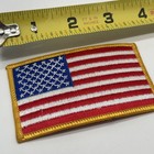 U s  Military Army American Flag Shoulder Patch Yellow Boarder Iron sew On 3 5   