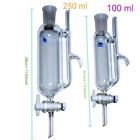 Lab Glass Oil Water Separator Separating Funnel Sparatory Funnel Telfon Stopcock