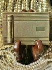 Vtg 1940s Paris Bourjois Powder Compact Lipstick Rouge Case Makeup Holder Rare