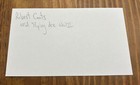 Robert Coats Signed 3x5 Index Card Autographed Auto Wwii Flying Ace Pilot