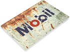 Tin Sign Mobil Gas Oil Sign  Station  Garage  Auto Shop  Retro Rustic C414