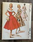 New Vintage 1950s Mccall   s Sewing Pattern Misses Dress Sz 12 Bust 30 - Uncut