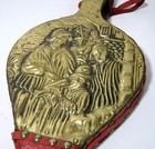 Vintage 1950 60s Hammered Brass Fireplace Bellows Fire Stoker Decorative Piece