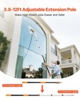 Telescopic Extension Pole 3 8-12ft Aluminum Flip-lock Paint Roller Cleaning