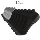 6-12 Pairs Mens Plain Solid Cotton Sports Ankle Athletic Socks Low Cut Size 9-13
