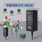1 Set 3 Pcs Cemetery Vases For Grave Metal Memorial Grave Vase With Artificia   
