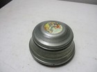 Vintage 1940s Music Box Powder Puff Trinket Tin Victorian Courting Couple 